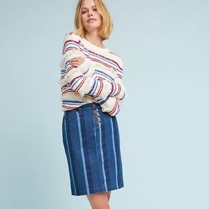 Anthropologie Maeve Blue Hill Pencil Skirt